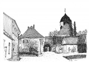 Königsfeld - Blick zum Kirchhof (1992)