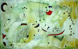 Gensmantel: Miró-Motiv für C. (1984-03)