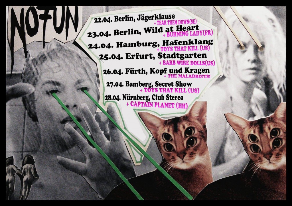 No Fun: Tourneeplakat April 2014