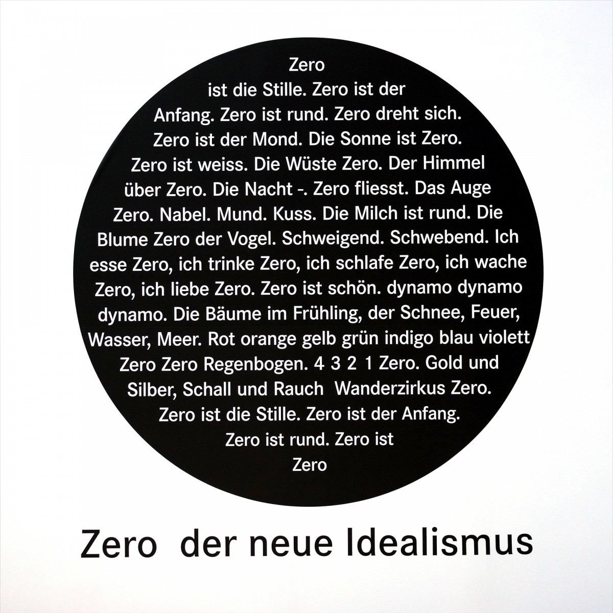 von ZERO an: Zero der neue Idealismus: Das Zero Manifest (1963)