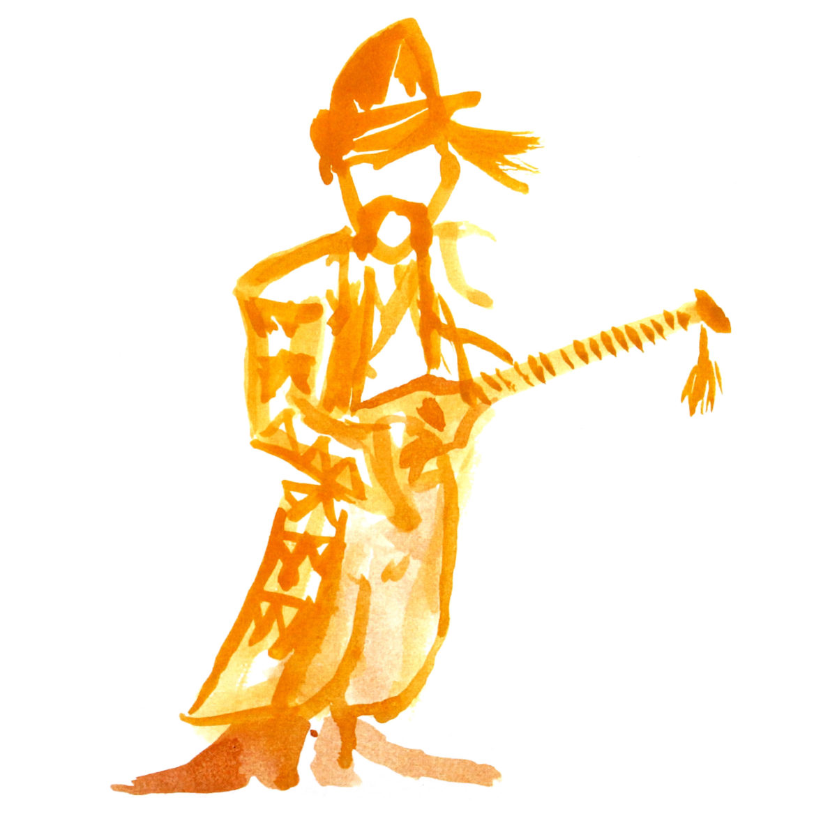 Osman Murat Ertel von Baba Zula: Zeichung von Osman Murat Ertel