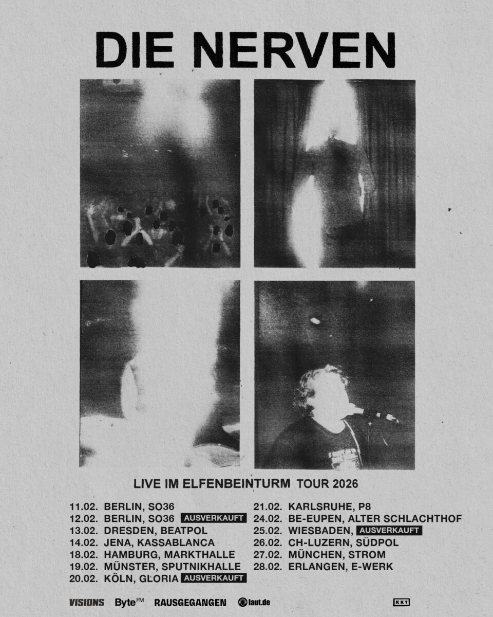 Die Nerven: Live im Elfenbeinturm Tour 2026: Tourplakat